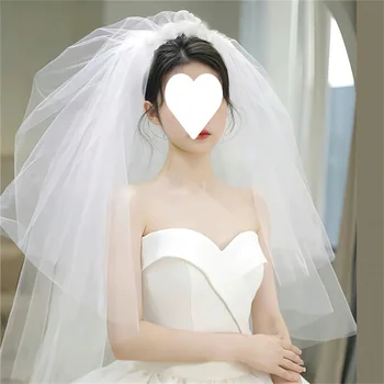 Свадебный головной убор 2023 года, новый Корейский свадебный головной убор для невесты, двухслойный головной убор для путешествий серии Xiansen 23
