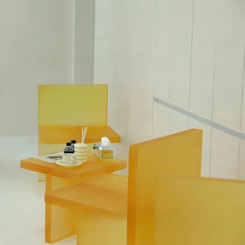 Индивидуальный акриловый диван, одноместный стул, современный минималистичный художественный табурет для макияжа, табурет для обуви. 19