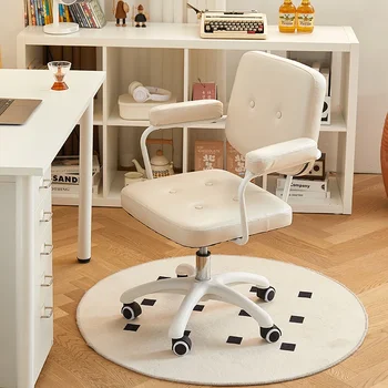 Компьютерное кресло Cream Wind для домашнего сидения, удобное кресло с подъемной спинкой, офисное кресло, стулья для учебы студентов в общежитии 8