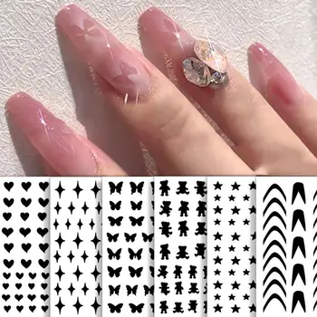 Аксессуары Для салона Медведь DIY Шаблон для дизайна ногтей Наклейки для ногтей Трафареты для аэрографии Для ногтей Наклейки для тиснения ногтей