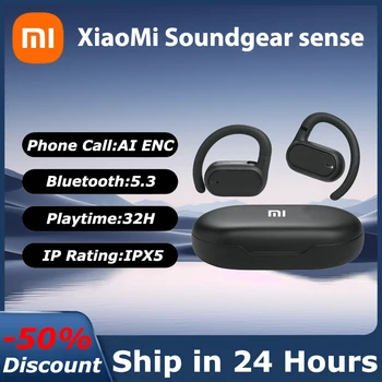 Наушники Xiaomi Soundgear sense Bluetooth с технологией костной проводимости TWS, беспроводные наушники, ушной крючок, спортивная водонепроницаемая гарнитура с микрофоном 25