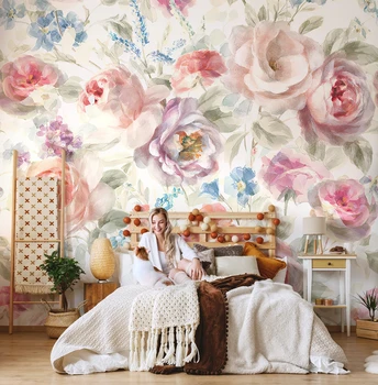 beibehang custom American art flower rose mural обои для гостиной, ТВ-фон, обои для дивана, фотообои 12
