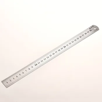Аксессуар для швейных инструментов 30 см Металлическая линейка из нержавеющей стали, Метрическое правило, Прецизионный двусторонний измерительный инструмент в продаже 13