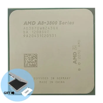 Б/у Процессор AMD A8-Series A8 3870 A8 3870K 3,0 ГГц четырехъядерный процессор AD3870WNZ43GX разъем FM1