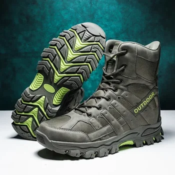 Военные Тактические Ботинки На молнии, Уличная Походная Обувь для Мужчин, Противоскользящие Армейские Ботинки для Пустыни, Мужская Износостойкая Тактическая Обувь 18