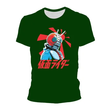 Мужская футболка Kamen Rider с графическим рисунком, крутые дизайны, футболка с 3D рисунком всадника в маске, детские футболки, модная женская одежда в стиле харадзюку. 1