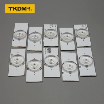TKDMR 2 упаковки x Светодиодных Лент 6 В Лампочки Диоды 32-65 дюймов Тв Оптический Объектив Fliter Подсветка с кабелем Двусторонняя лента 10 шт./упак. 1