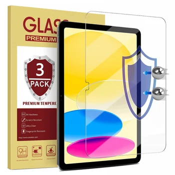 (3 упаковки) Закаленное Стекло Для Apple iPad 10 2022 10,9-дюймовый 10-го Поколения A2696 A2757 A2777 Защитная Пленка Для экрана Планшета 5