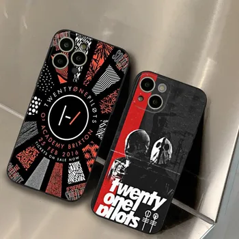 Music Twenty One Pilots Чехол для телефона iPhone 14 13 11 12 Pro 8 7 Plus X 13 Pro MAX XR XS MINI Черные чехлы 16