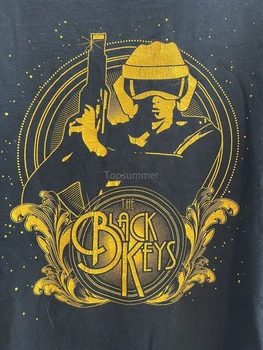 Мужская черная футболка The Black Keys Rare Space Man Cop Soldier Xxl 2Xl 8