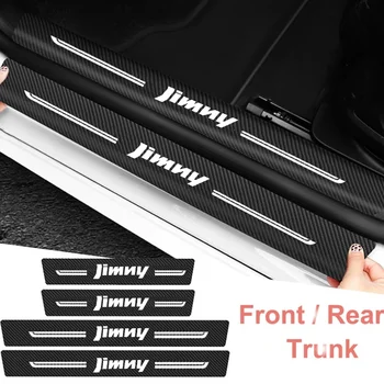 Защитная полоса багажника двери автомобиля для порога с логотипом Suzuki JIMNY, Водонепроницаемая лента, наклейки на порог, потертости, царапины, наклейки для украшения 24