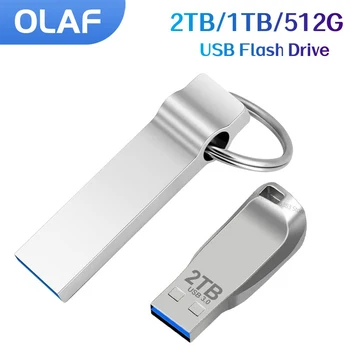 USB Флэш-Накопитель Портативный Металлический Флеш-Накопитель 2 ТБ/1 ТБ/512G Водонепроницаемый Высокоскоростной Флэш-Диск Mini Memory Sticks 32G U Disk Pen Drive 13