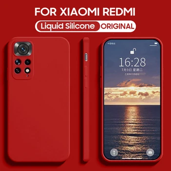 Оригинальный Жидкий Силиконовый Чехол Для Redmi Note 12 Pro 11 Pro 5G Роскошный Противоударный Чехол Xiaomi Redmi Note 10 9 Pro 12 11 Аксессуар 18