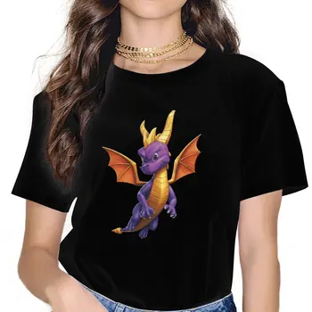 Художественная женская одежда с графикой игры Spyro the Dragon, женские футболки, винтажные свободные топы с графикой, футболка Kawaii для девочек, уличная одежда 22