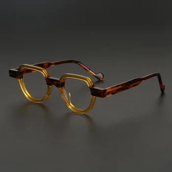 Новая оправа для очков в ретро-стиле, мужские высококачественные ацетатные дизайнерские повседневные оптические очки для чтения при близорукости, женские персонализированные очки