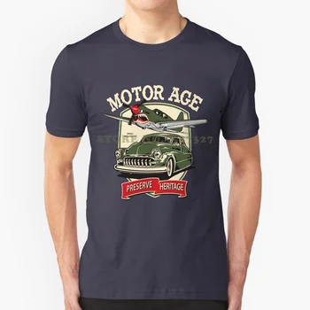 Одежда Motor Age Винтажная Warbird Черно-белая футболка для мужчин и женщин 1951 1949 1950 Свинцовые сани рубленые 5