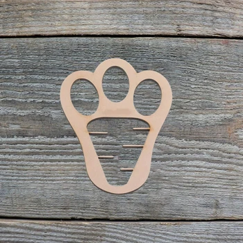 Пасхальный деревянный шаблон с отпечатками ног кролика, забавный многоразовый реквизит для пасхальных мероприятий 1