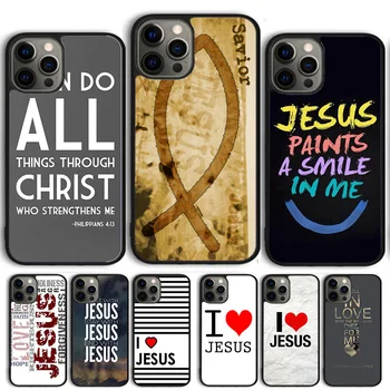 I Love Heart Jesus Христианский Религиозный Чехол Для Телефона iPhone 15 14 13 12 Pro Max mini 11 Pro Max XS XR 6S 7 8 Plus SE 2020 4