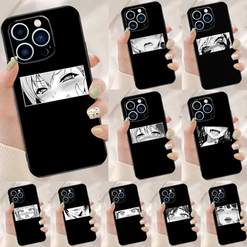 Грустная Японская Девушка Чехол Для Телефона iPhone 15 14 11 13 Pro 12 Pro X XR XS Max 8 7 Plus Защитная Задняя Крышка Чехла 16