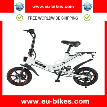 Электрический велосипед B14SFolding, 14-дюймовый Городской велосипед, 350 Вт, Двойная подвеска, Сверхлегкий, 48 В, 15 Ач, Максимальная скорость 25 км/ч 2