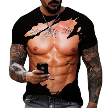 Мужская футболка для мужской одежды, забавная футболка с 3D-принтом 