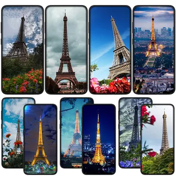 Розовый чехол для телефона Love Paris Эйфелева башня для OPPO A17 A15 A16 A12 A53 A54 A55 A56 A57 A77 A76 A94 A92 A72 A52 A96 A74 Мягкий Чехол 19
