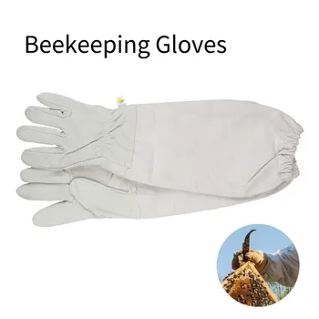 Перчатки для пчеловодства, холщовые перчатки для пчеловодства с длинным рукавом, костюм для защиты от укусов пчел для пчеловода 9