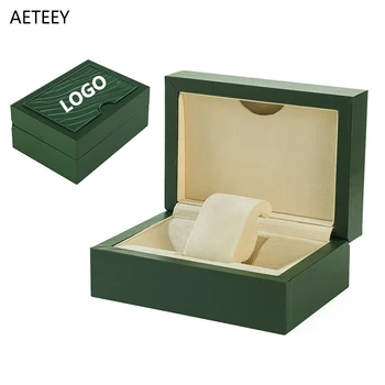 Для Rolex Green Luxury Box Корпус для часов Подарочная коробка из искусственной кожи Ювелирная витрина Организация хранения Деревянная коробка для коллекции ювелирных изделий 12