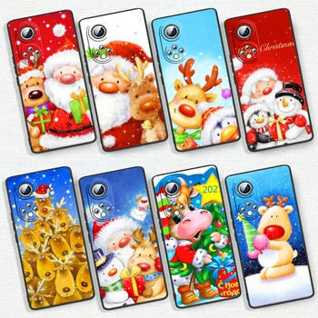 Веселого Рождества, Снежный Чехол Для Телефона Huawei P50 P40 P30 P20 Lite 5G Nova Plus 9 SE Pro 5T Y9S Y9 Prime Y6 Черный 19