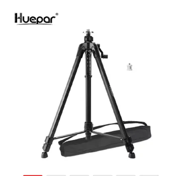 Штатив для лазерного уровня Huepar 1,6 м Алюминиевая плоская головка Регулируемая по высоте подставка для штатива с ручкой пузырь для самовыравнивающегося уровня