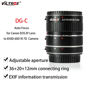 Переходное Кольцо Для Объектива Viltrox DG-C Крепление Для Автофокусировки AF Макро Удлинитель для зеркальной камеры Canon EOS EF Lens 850D 60D III 7D II 80D 23