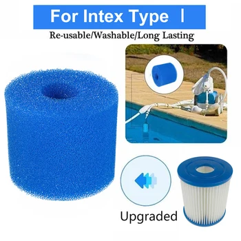 Фильтрующая Губка Для Intex Type I/II/VI/D Моющаяся Многоразовая Губка Для Бассейна Blue Filter Foam Sponge Аксессуары Для Наружного Бассейна 16