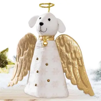 Рождественский Ангел, Елочный Топпер, Украшение в виде собаки-ангела, Подвесные Украшения в виде Ангела, Рождественские Подвески Для домашней свадьбы, Рождественской вечеринки 12