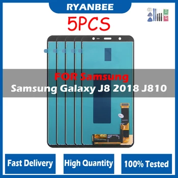 5 шт./лот ЖК-дисплей Для SAMSUNG Galaxy J8 2018 Замена Сенсорного Экрана Для Galaxy J810 J810F SM-J810M Дисплей С Инструментами 8