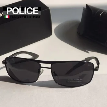 Солнцезащитные очки Police Италия 1983 г. с поляризацией для мужчин Солнцезащитные очки зеркального цвета для женщин Pilot с защитой от UV 400 P8837 3