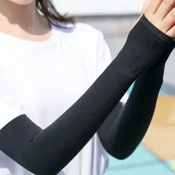 Женские солнцезащитные рукава для защиты от солнца на открытом воздухе, рукава Ice Silk UV, Летние Эластичные рукава для вождения без пальцев 9