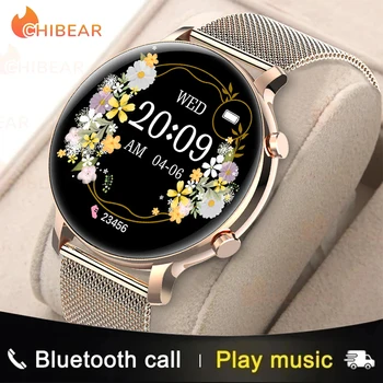 ChiBear 2024 Новый Bluetooth Вызов Смарт-Часы Для Женщин ЭКГ + PPG Smartwatch Модные Спортивные Женские Часы Для Здоровья Водонепроницаемые Браслеты Для Девочек 4