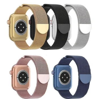 Ремешок Milanese Совместим с ремешком Apple Watch Iwatch Ultra Series 8/7/6/5/4/3/2/1/SE, 38/40/41/42/44/45/49 мм, металлический магнитный B