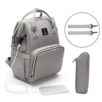 Сумка-тоут для детских подгузников с интерфейсом USB, рюкзак для путешествий большой емкости, наборы водонепроницаемых сумок для кормления, сумка для беременных для мамы 19