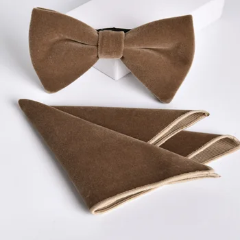 Бархатный галстук-бабочка хорошего качества, мужской носовой платок, джентльменский бант для ужина, модный галстук-бабочка, смокинг, красивый набор галстуков-бабочек 15