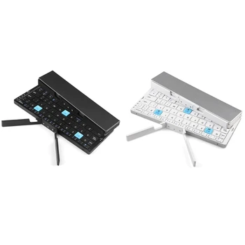 Компактная складная клавиатура, Bluetooth-совместимая клавиатура для нескольких устройств