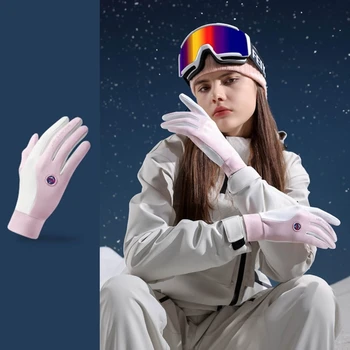 Лыжные перчатки, впитывающие влагу, зимние перчатки для женщин и мужчин, перчатки для сноуборда и шоссейного велоспорта в холодную погоду с эластичными манжетами 16