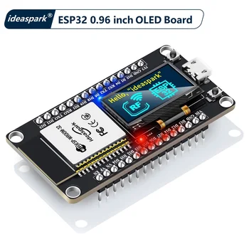 Плата разработки ideaspark® ESP32 с OLED-дисплеем 0,96 дюйма, CH340, беспроводным модулем WiFi + BLE, Micro USB для Arduino / Micropython 2