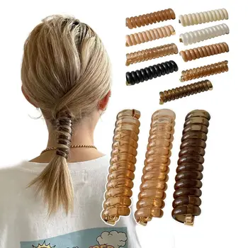 Резиновая Телефонная линия в Корейском стиле, Веревка для волос, Прочная Прозрачная Эластичная Пластиковая Веревка для волос 23