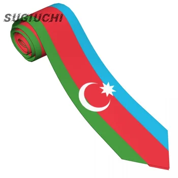 Галстуки с флагом страны Азербайджан для мужчин И женщин, повседневные костюмы с галстуками в клетку, тонкие галстуки для свадебной вечеринки Gravatas 24