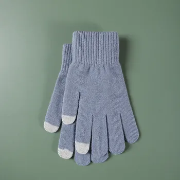 Новые кашемировые перчатки, зимние теплые варежки с пятью пальцами, осязаемые Мужские перчатки для катания на лыжах, велосипеде, мотоцикле, защищающие от холода перчатки для пальцев 21