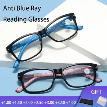 Мужские очки для чтения с пружинным шарниром из дерева, мужские очки для чтения с защитой от голубых лучей, очки для дальнозоркости, женские 23
