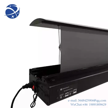 YYHC 120-дюймовый электрический проекционный экран с электроприводом Ust Alr, рулонные проекционные экраны из пэт-хрусталя без MOQ
