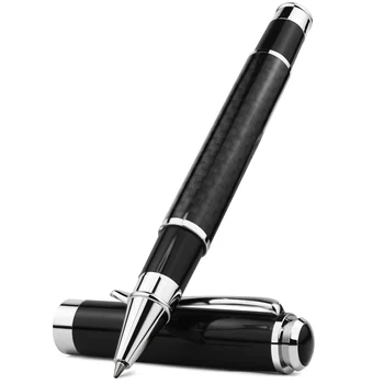 Фирменная ручка STONEGO из углеродного волокна, металлические гелевые ручки премиум-класса с черными чернилами Micro Point 0,5 мм, гладкая шариковая ручка для письма 3