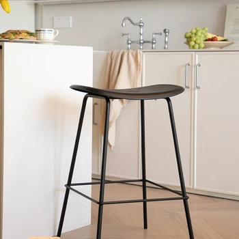 Современный минималистичный барный стул Креативный Ресторанный обеденный стул с высокой ножкой Ins Home Kitchen Island Bar Chair 9